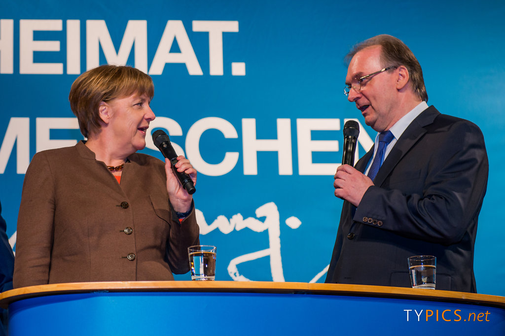 Wahlkampfabschluss mit Angela Merkel zur Landtagswahl 2016 in Halle (Saale)